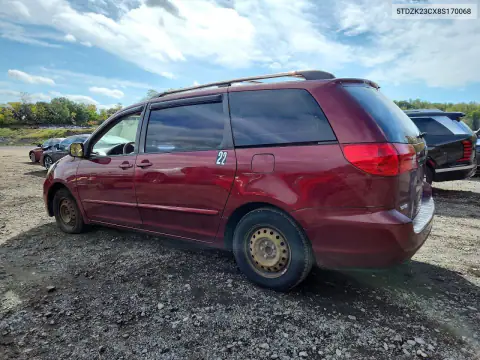 5TDZK23CX8S170068 — 2008 Toyota Sienna, фото 2 с аукциона Copart 19.10.2026, Сторона