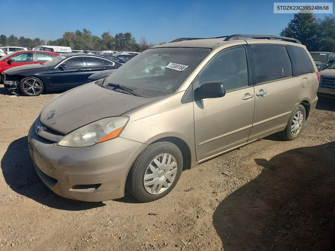 2009 Toyota Sienna Le 8-Passenger VIN 5TDZK23C39S248658 фото 1