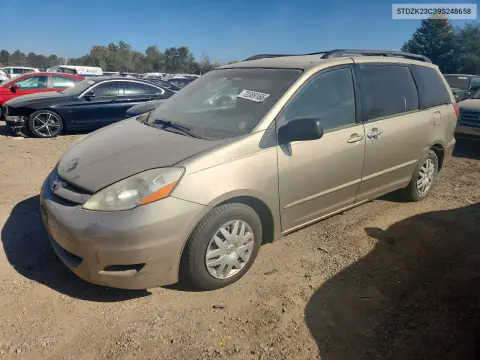 5TDZK23C39S248658 — 2009 Toyota Sienna, Передняя часть, фото до ремонта
