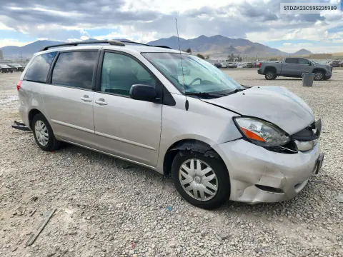 2009 Toyota Sienna Le 8-Passenger VIN 5TDZK23C59S235989 фото 4