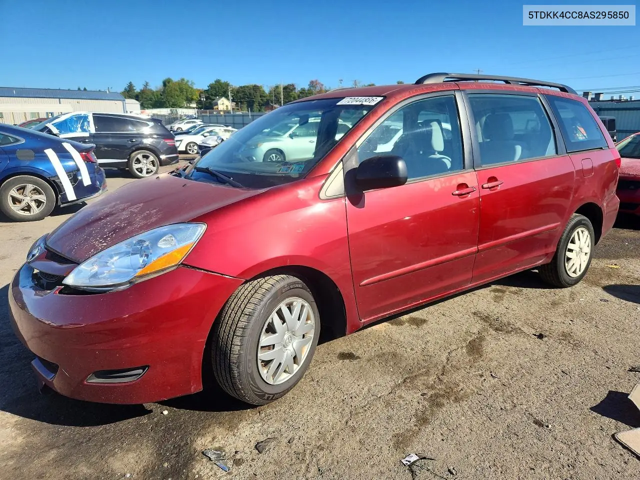 2010 Toyota Sienna Ce 7-Passenger VIN 5TDKK4CC8AS295850 фото 1