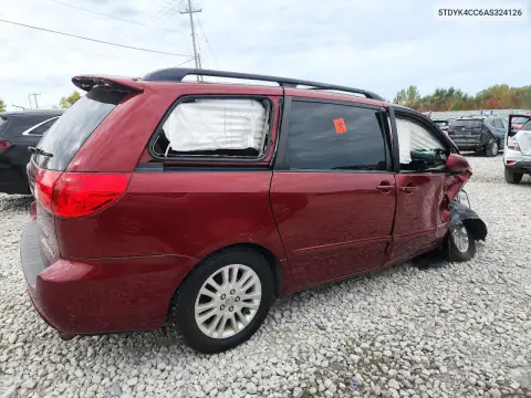 2010 Toyota Sienna Xle VIN 5TDYK4CC6AS324126 фото 3
