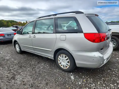 2010 Toyota Sienna Ce 7-Passenger VIN 5TDKK4CC7AS325727 фото 2