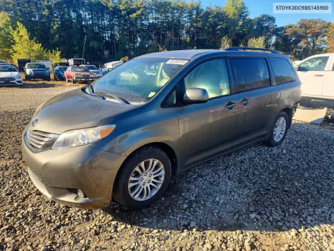 5TDYK3DC9BS145900 — 2011 Toyota Sienna, Задняя часть, фото до ремонта