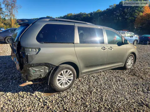 2011 Toyota Sienna Xle 8-Passenger VIN 5TDYK3DC9BS145900 фото 3