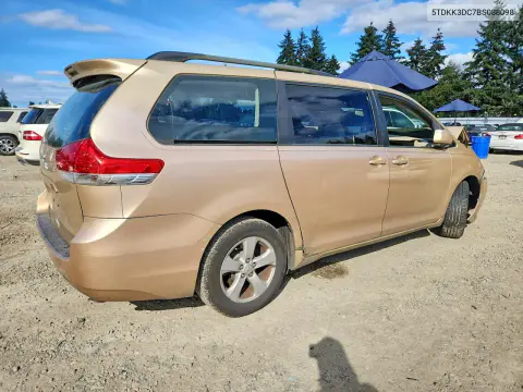 2011 Toyota Sienna Le VIN 5TDKK3DC7BS088098 фото 3