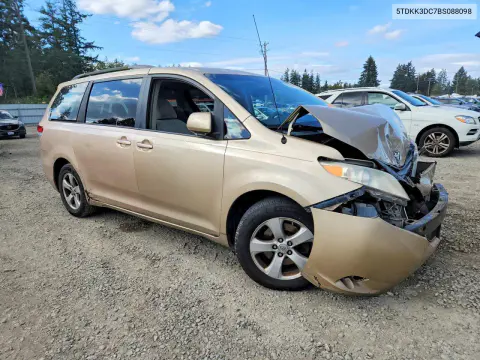 2011 Toyota Sienna Le VIN 5TDKK3DC7BS088098 фото 4