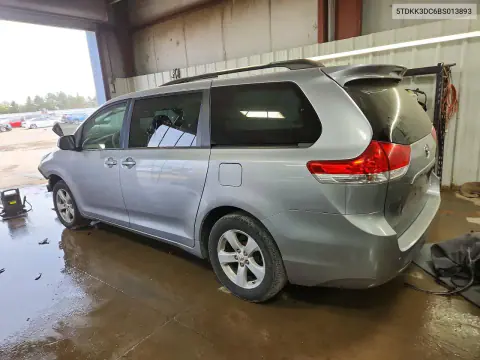 2011 Toyota Sienna Le VIN 5TDKK3DC6BS013893 фото 2