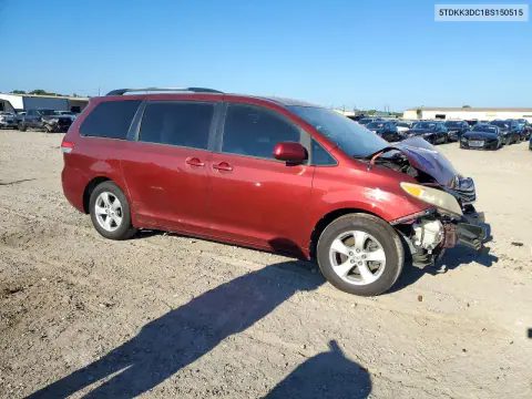 2011 Toyota Sienna VIN 5TDKK3DC1BS150515 фото 4