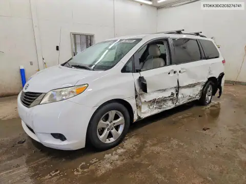 5TDKK3DC2CS276741 — 2012 Toyota Sienna, Сторона, фото до ремонта