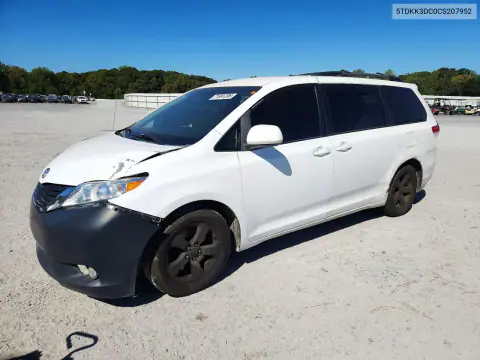 5TDKK3DC0CS207952 — 2012 Toyota Sienna, Механические повреждения, фото до ремонта