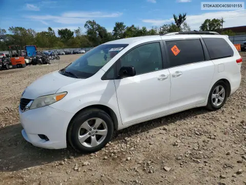 5TDKA3DC4CS010155 — 2012 Toyota Sienna, Сторона, фото до ремонта