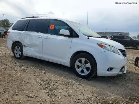 2012 Toyota Sienna Le 8-Passenger VIN 5TDKA3DC4CS010155 фото 4