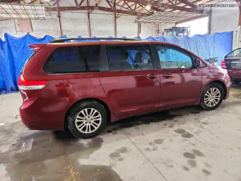 5TDYK3DC8CS213301 — 2012 Toyota Sienna, фото 3 с аукциона Copart, Естественный износ