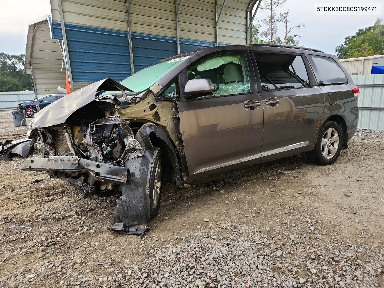 2012 Toyota Sienna Le VIN 5TDKK3DC8CS199471 фото 1