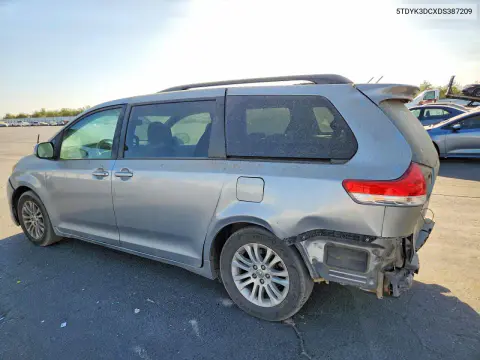 2013 Toyota Sienna Xle 8-Passenger VIN 5TDYK3DCXDS387209 фото 2