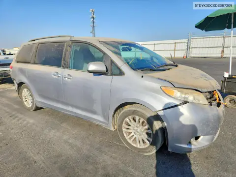 2013 Toyota Sienna Xle 8-Passenger VIN 5TDYK3DCXDS387209 фото 4
