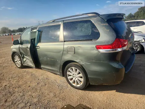 2013 Toyota Sienna Le VIN 5TDJK3DC5DS065806 фото 2