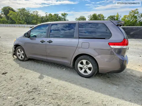 2014 Toyota Sienna L 7-Passenger VIN 5TDZK3DC5ES486073 фото 2