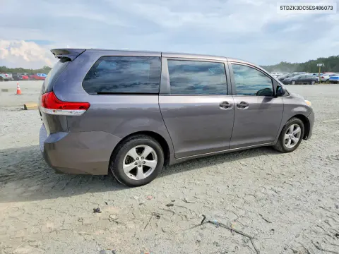 2014 Toyota Sienna L 7-Passenger VIN 5TDZK3DC5ES486073 фото 3