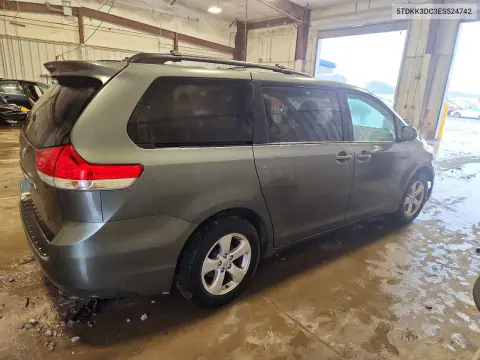 2014 Toyota Sienna Le VIN 5TDKK3DC3ES524742 фото 3