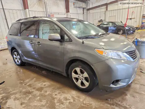 2014 Toyota Sienna Le VIN 5TDKK3DC3ES524742 фото 4