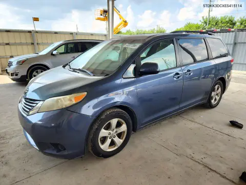 5TDKK3DCXES415114 — 2014 Toyota Sienna, Сторона, фото до ремонта
