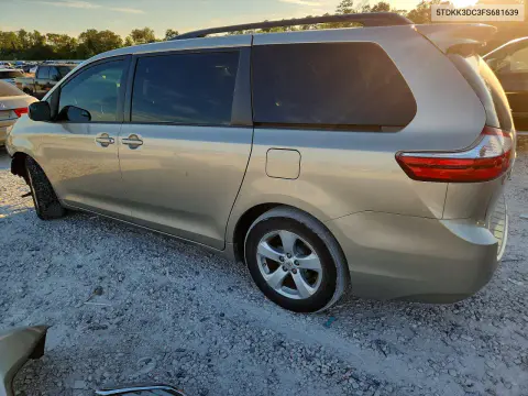 2015 Toyota Sienna Le VIN 5TDKK3DC3FS681639 фото 2