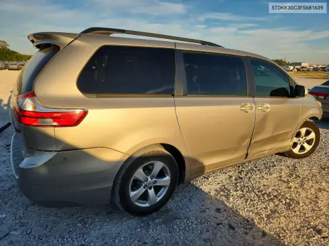 2015 Toyota Sienna Le VIN 5TDKK3DC3FS681639 фото 3