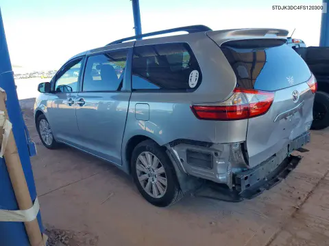 2015 Toyota Sienna Le VIN 5TDJK3DC4FS120300 фото 2
