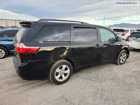 2015 Toyota Sienna Le VIN 5TDKK3DC9FS577611 фото 3