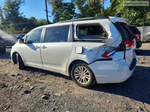 2015 Toyota Sienna Xle Premium 8-Passenger VIN 5TDYK3DC8FS587184 фото 2