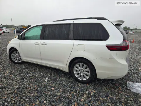 2015 Toyota Sienna Limited Premium 7-Passenger VIN 5TDYK3DC3FS540211 фото 2