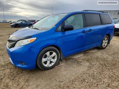 2015 Toyota Sienna VIN 5TDZK3DC2FS532346 фото 1