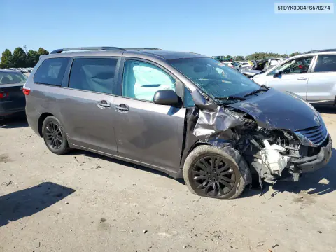 2015 Toyota Sienna Xle 8-Passenger VIN 5TDYK3DC4FS678274 фото 4