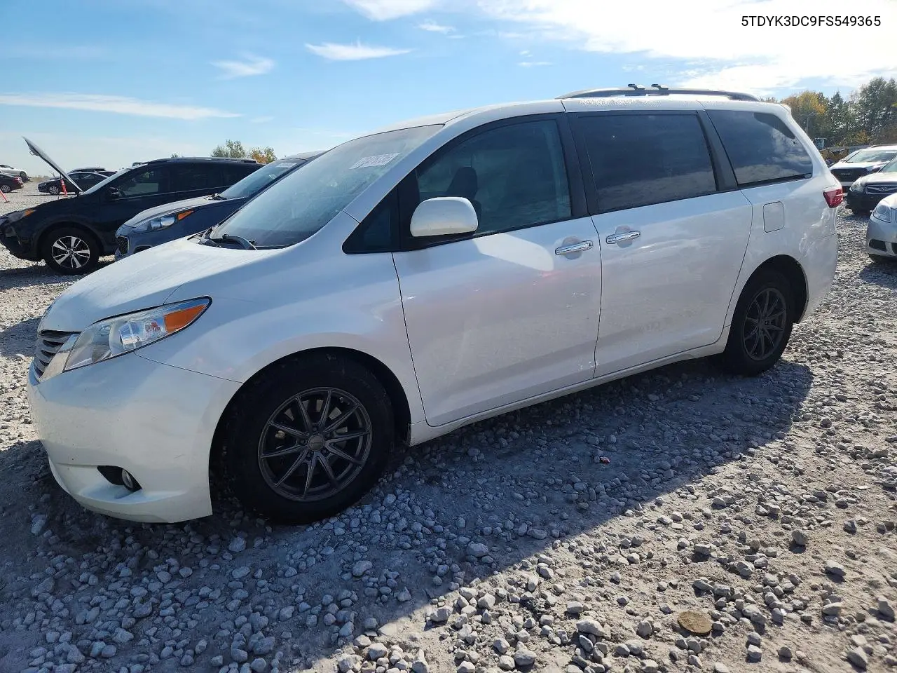 2015 Toyota Sienna Xle 8-Passenger VIN 5TDYK3DC9FS549365 фото 1