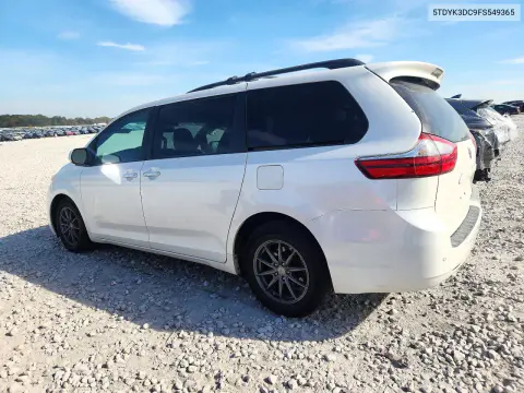 2015 Toyota Sienna Xle 8-Passenger VIN 5TDYK3DC9FS549365 фото 2