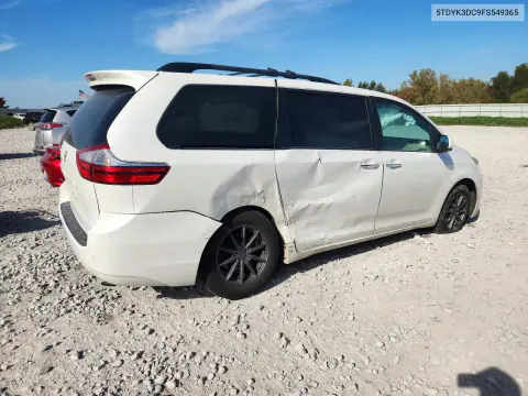 2015 Toyota Sienna Xle 8-Passenger VIN 5TDYK3DC9FS549365 фото 3