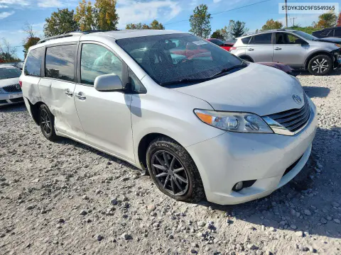 2015 Toyota Sienna Xle 8-Passenger VIN 5TDYK3DC9FS549365 фото 4