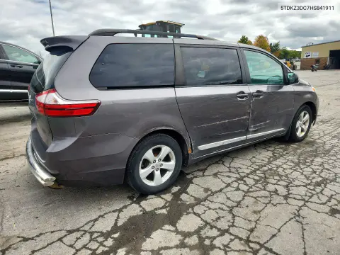 2017 Toyota Sienna Le VIN 5TDKZ3DC7HS841911 фото 3