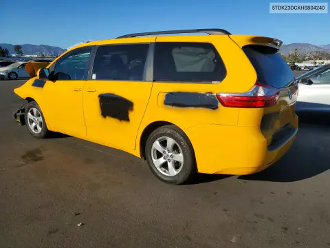 2017 Toyota Sienna Le VIN 5TDKZ3DCXHS804240 фото 2