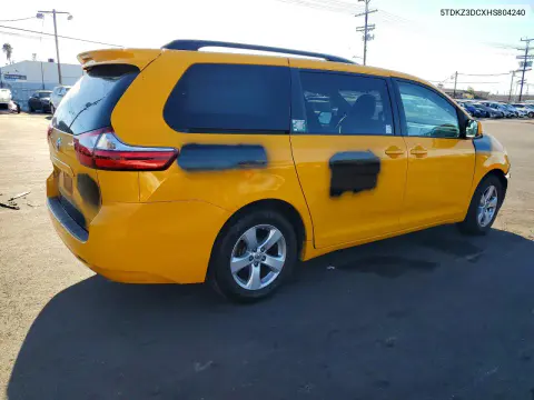 2017 Toyota Sienna Le VIN 5TDKZ3DCXHS804240 фото 3