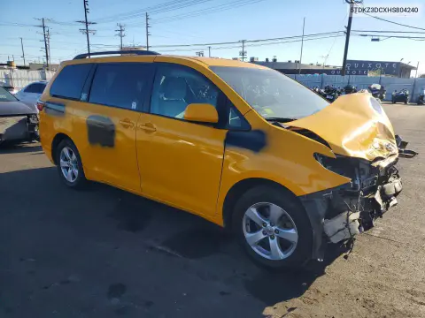 2017 Toyota Sienna Le VIN 5TDKZ3DCXHS804240 фото 4