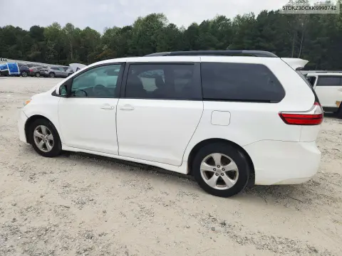2019 Toyota Sienna Le VIN 5TDKZ3DCXKS990742 фото 2