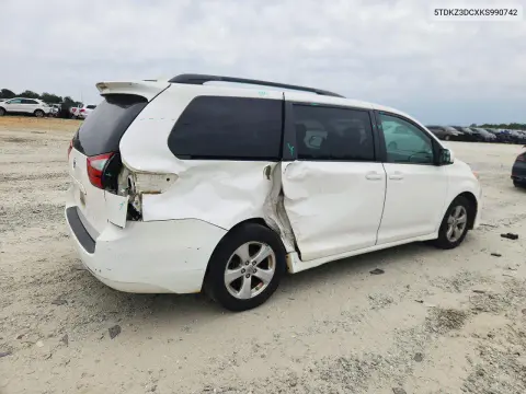 2019 Toyota Sienna Le VIN 5TDKZ3DCXKS990742 фото 3