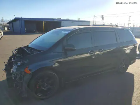 5TDXZ3DC6LS052759 — 2020 Toyota Sienna, Передняя часть, фото до ремонта