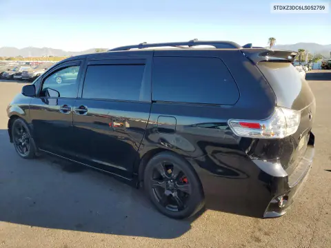 2020 Toyota Sienna Se Premium 8-Passenger VIN 5TDXZ3DC6LS052759 фото 2