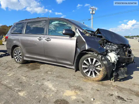 5TDDZ3DC6LS234738 — 2020 Toyota Sienna, фото 4 с аукциона Copart, Передняя часть