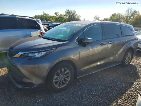 5TDKRKEC1MS014991 — 2021 Toyota Sienna, Повреждения со всех сторон, фото до ремонта