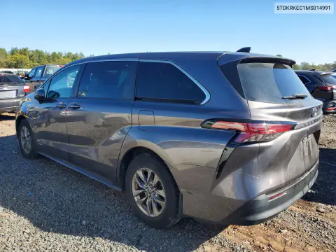 2021 Toyota Sienna Le VIN 5TDKRKEC1MS014991 фото 2